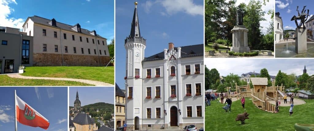 Collage bestehend aus verschiedenen Attraktionen Kirchbergs