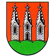 Auf dem Bild ist das Wappen der Stadt Kirchberg zu sehen